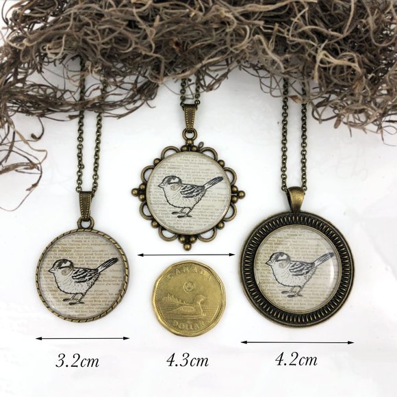 Country Life Barn Landscape Necklace / Handmade Wearable Art Pendant - Picture 10 of 11